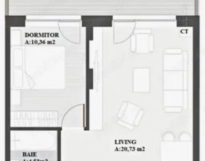 Vanzare apartament 2 camere in Floresti