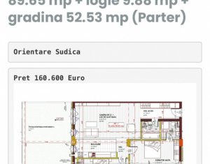 Apartament 3 camere + terasa/gradina, Floresti