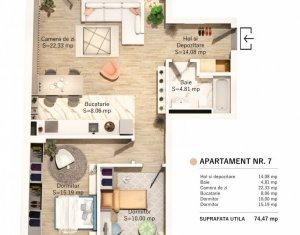 Lakás 3 szobák eladó on Cluj-napoca, Zóna Centru