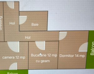 Apartment 3 rooms for sale in Floresti