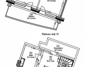 Duplex 2 niveluri 114 mp, 3 dormitoare, 2 bai, 2 terase, parcare, Wings