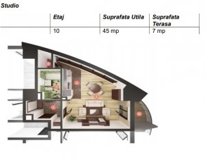 Apartament semifinisat, 45mp, balcon, zona Calea Floresti