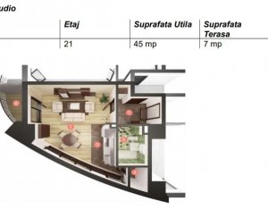 Eladás lakás 1 szobák on Cluj-napoca, Zóna Manastur