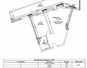 Apartament 2cam 52mp, parter, semifinisat, bloc WINGS